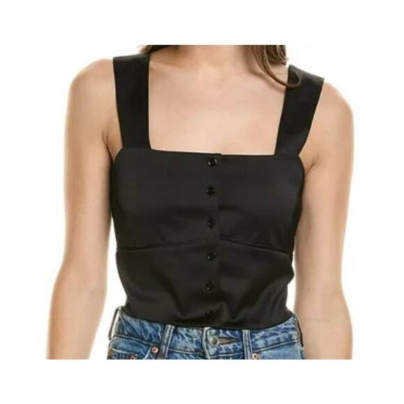 🖤 The Kooples Satin Corset-Inspired Tank (FR 2 / US M) | NWT 🖤 - Picture 1 of 8